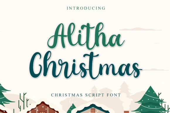 Alitha Christmas Font: Elegant Handwritten Charm for Crafters