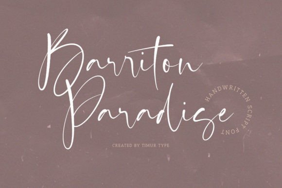 Barriton Paradise: A Delicate Handwritten Font for Digital Branding