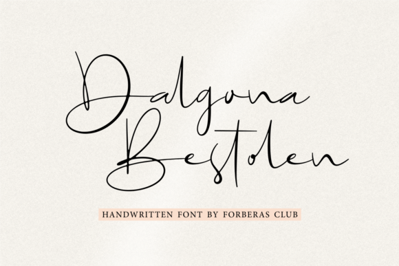 Dalgona Bestolen: A Refined Handwritten Script Font for Digital Design