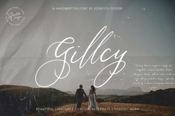 Gillcy Script Font for Handmade & Printable Creations