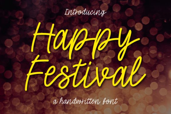 Happy Festival: A Sweet, Delicate Script Font for Warm Brand Identities