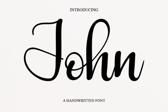 John: A Stylish Handwritten Font for Small Business Branding