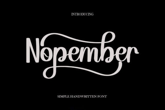 Nopember Font: Elegant Handwritten Style for Small Business Branding