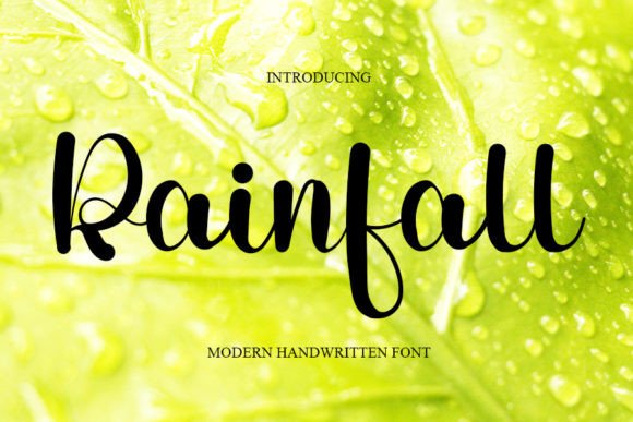 Rainfall: A Handwritten Font That Feels Like Home