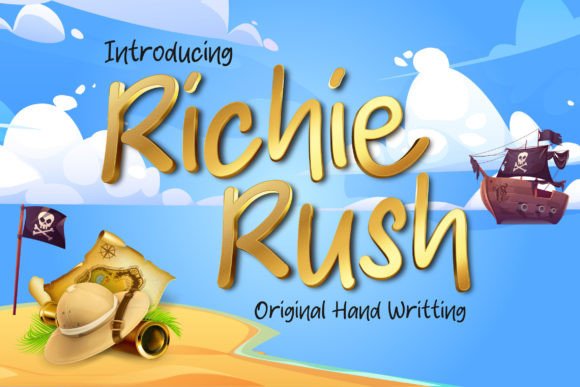 Richie Rush: A Playful Handwritten Typeface for Digital Branding